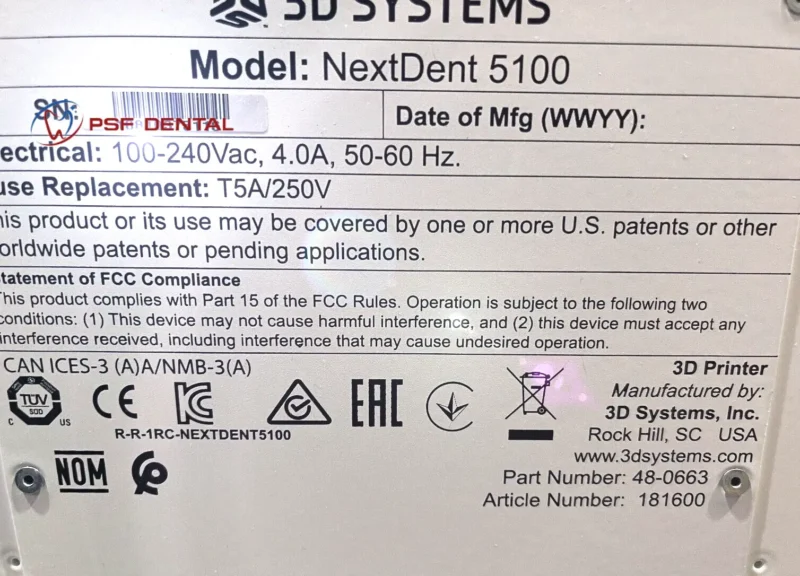 NextDent 5100 3D Printer with LCD-3 Light Box - Image 4